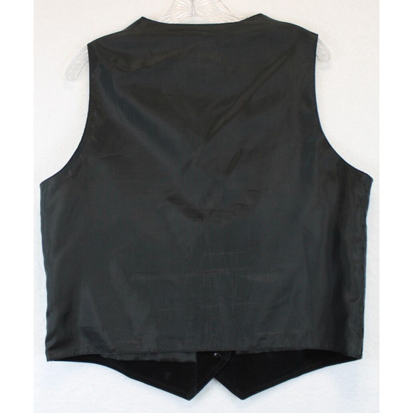 Route 66 Leather Vest Women Large Black Suede Biker Western Wear Front Pockets - Picture 2 of 15